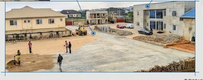 Completed estate development with internal roads